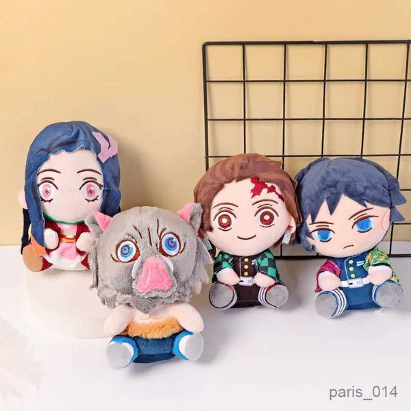 Animais de pelúcia de pelúcia 20 cm de anime figura Slayer Demônio Plush Tomioka Giyu Kamado Tanjirou Kamado Nezuko Agatsuma Zenitsu Plush Toys Doll Peluche Gift