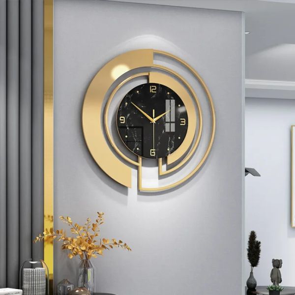 Часы гостиная легкие роскошные настенные часы модные домашние часы смотрит, как домашнее украшение подвесной отель лобби лобби стены настенные часы.