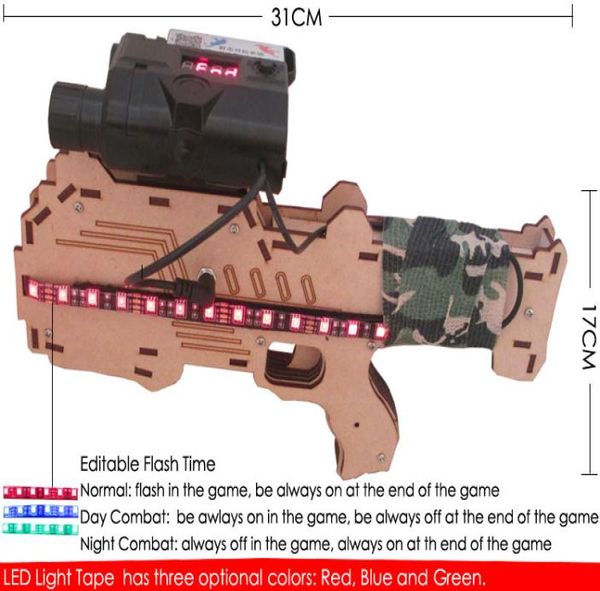 Envie um controle remoto de 600 pés a laser TagoutdoorIndoor Toy Gunprofessional Lazer Battle Gun Laser Combat System1035256