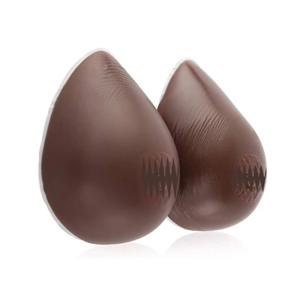 Mama de silicone preto intensificador forma peitos falsos escuros para mastectomia transgênero feminina mastectomia prótese