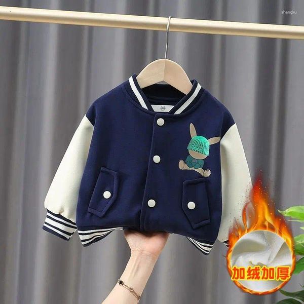 Jacken 2024 Frühlingsbaby -Kapuze -Schichten Baumwoll Hoodies Jacke für Mädchen Herbst Kinder Sweatshirt Windbreaker Kinder Oberbekleidung