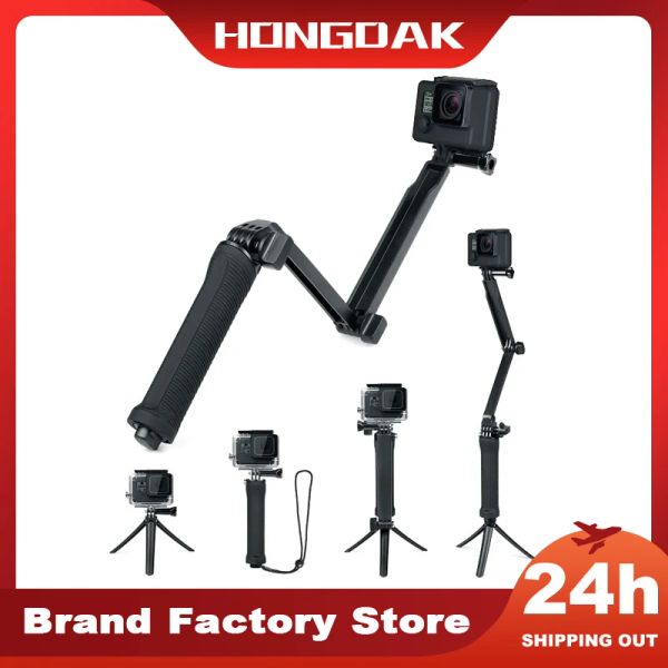 Gimbal 3 Way Grip Impermeável Monopod Selfie Stick Tripod Stand para GoPro Hero 10 9 8 7 6 5 YI 4K SJCAM EKEN DJI OSMO GO Pro Acessórios