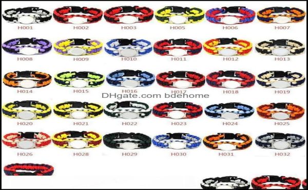 Survival Bracelets Wandern und Cam Sports Outdoors Mix Styles 32 Fußballmannschaft Paracord Custom Made Customized Logo Umbrella4739295