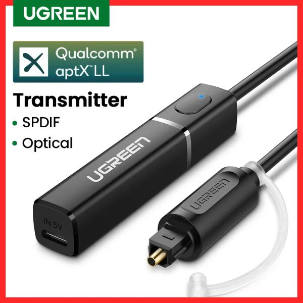 Adattatore Ugreen Bluetooth Transmitter 5.0 per TV PC PS4 Aptx LL SPDIF Toslink Ottico Digital Ottico Musica Wireless Bluetooth 5.0 Adapter