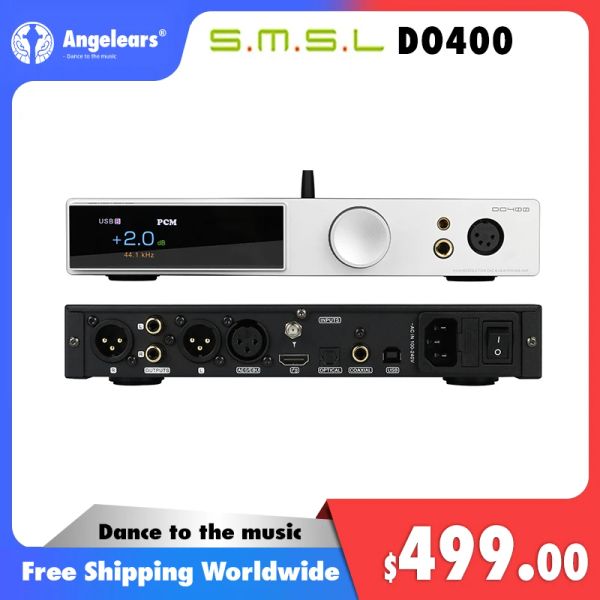 Convertitore SMSL Do400 ES9039MSPRO Decodificatore audio bilanciato completo DAC Amplificatore per cuffie DAC PCM32BIT/768KHz DSS512 Bluetooth5.1 XMOS XU316
