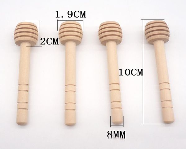 8cm 10 cm 10 4cm uzunluğunda mini ahşap bal çubuğu karıştırıcı Bal Dippers Partisi Tedarik Kaşık Sopa Bal Kavanoz Stick2286720