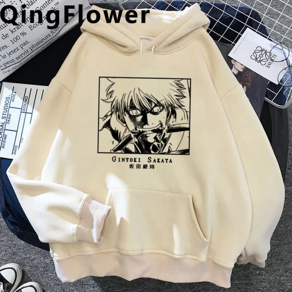 Spaccate Gintama con cappuccio gintama anime anime inverno y2k sudore estetico y2k tuta per braccia hoddies uomo abbigliamento estetico