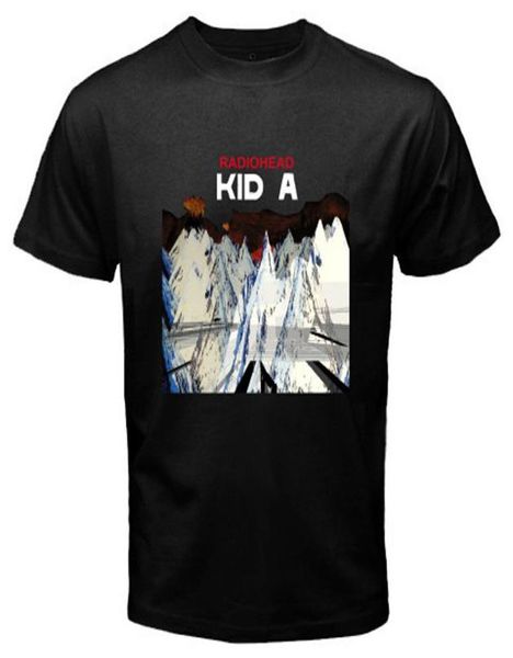 Crea una maglietta O collo New Radiohead Kid A Rock Band Logo MEN039S Black Tshirt size S a 3xl Men Short Whole Sconto TEE9349281
