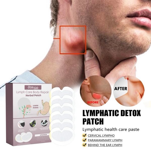 Enhancer 6pcs Lymphdrainage Entgiftung Entgiftung Effektiv schmerzloser lymphatischer Entwässerungspflaster natürliche Kräuter -Antiswelling -Massaget -Lymphbrust