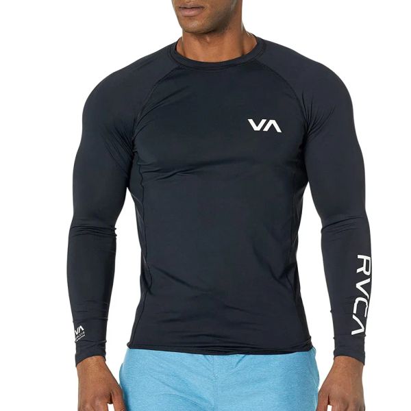 Magliette surf indossa abiti da uomo a manica lunghe UV Sunswimming Tercciata maglietta RashGuard Set di palestra set di cutane