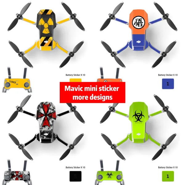 Наклейки больше дизайна для наклейки DJI Mavic Mini Skin Copice Pvc Stickers для мини -наклейки DJI Mavic для DJI Mavic Mini 1 Skink Sticker