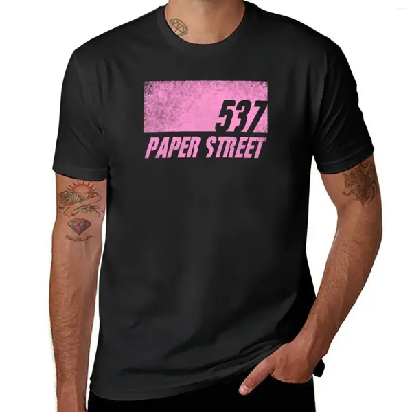 Männer Polos 537 Paper Street - Fight Club Adresse T -Shirt Grafik Schwergewichte Herren lustige T -Shirts