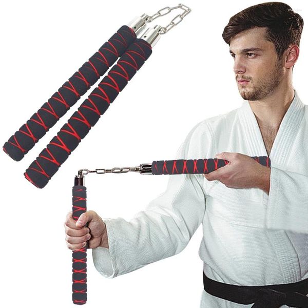 Acessórios Two Seção Stick Stick Grip Sports Fitness Nunchuck Double Practice for Martial Arts Wingchun