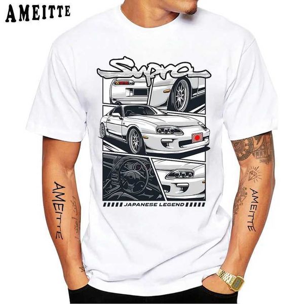 T-shirt maschile Nuovi uomini estivi Short Slve Mk4 Maglietta manga harajuku giappone stampato per auto bianca ragazzo casual ts hipster cool man tops t240425