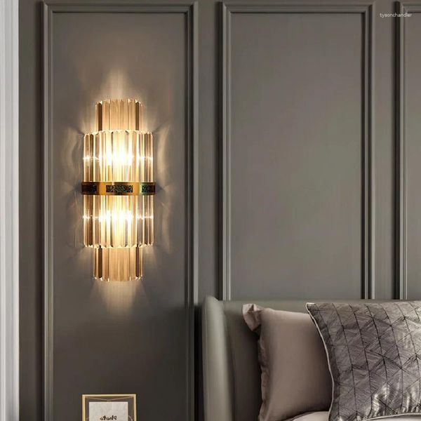 Wandlampen Nordische Kupferlampe Inneneinrichtung Kristallleuchte kreatives Licht für den Gang Dining Hall Wohnzimmer Schlafzimmer Treppe Bar