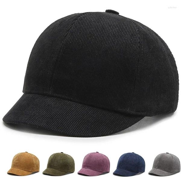 Tappi a sfera corta brim regolabile a colore solido berretto da baseball esterno versione coreana Summer Fashion Men hat hat papà cappello