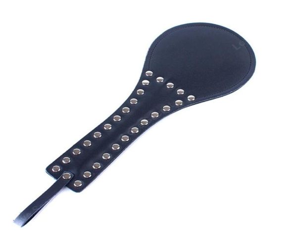 Pu Leather redonda Sexy Paddle Games adultos Cosplay Sex Slave Fetish BDSM Crazy Sex Game batendo na bunda Flertando brinquedos sexuais para casais8909520