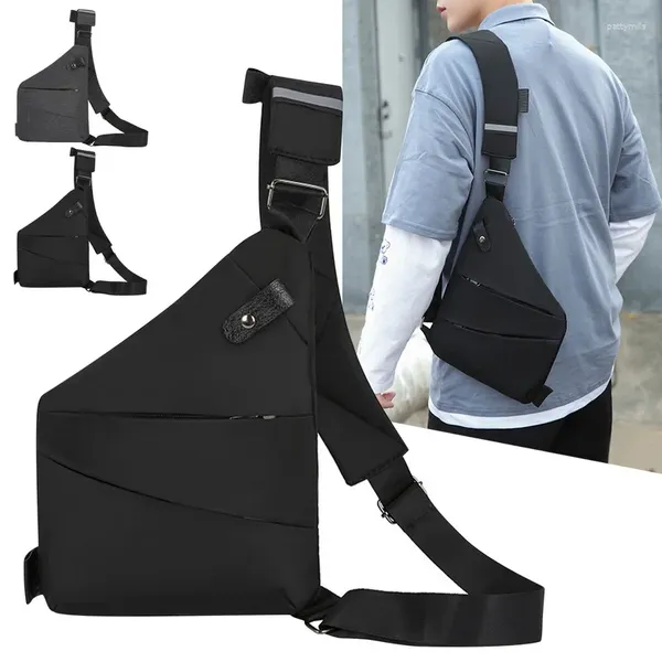 Taillenbeutel Herren-Cross-Bag Ultra dünne Anti-Diebstahl-Brust für Männer mini Körper männlicher One Schulterschlinge Sporttasche Sporttasche