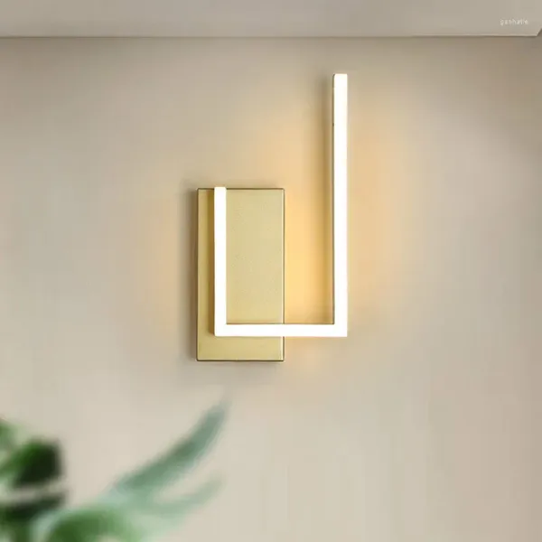 Lâmpada de parede Estilo europeu LED Modern Minimalist Personalidade Criativa Quarto Caminheiro Home Golden Home Background LamplB100913