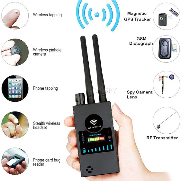 Zubehör G528B Hidden Camera Detektor Dual Antenna RF Signal WiFi Secret Covert Cam GSM Mobiler Audio GPS Tracker Mini Spy Bug Scan Finder