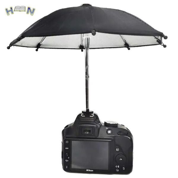 Studio Hot Sale PC PC preto DSLR Câmera Umbrella Sunshade Holder Rainy for General Camera Photographic Umbrella
