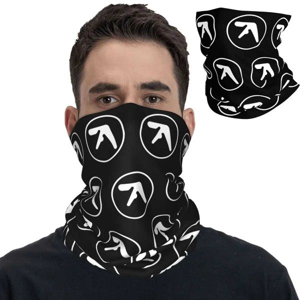 Fashion Face Masken Neck Giterin Aphex Twin Vintage Bandana Hals Gitter gedruckt Y2K Balaclavas Wrap Schal Mehrzweckstirnband Reiten für Männer Frauen Erwachsener Winter Y240425