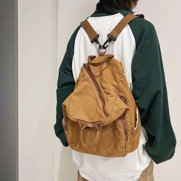 Rucksack Japaner Lazy Feng Shui Waschen Sie Leinwand für Männer und Frauen große Kapazität Single -Schulter -Messenger -Tasche klein