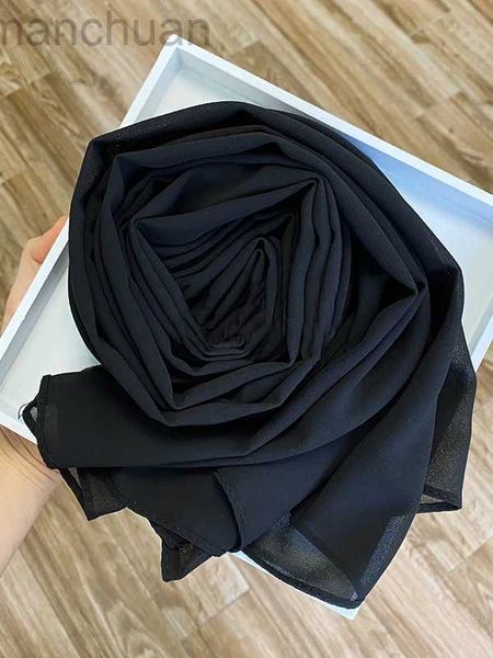 Hijabs 70*180 cm Chiffon musulmano hijab shawls Scarf Women Color Head Weaps Women Hijabs Scarpes Ladies Foulard Femme Muslim Veil D240425