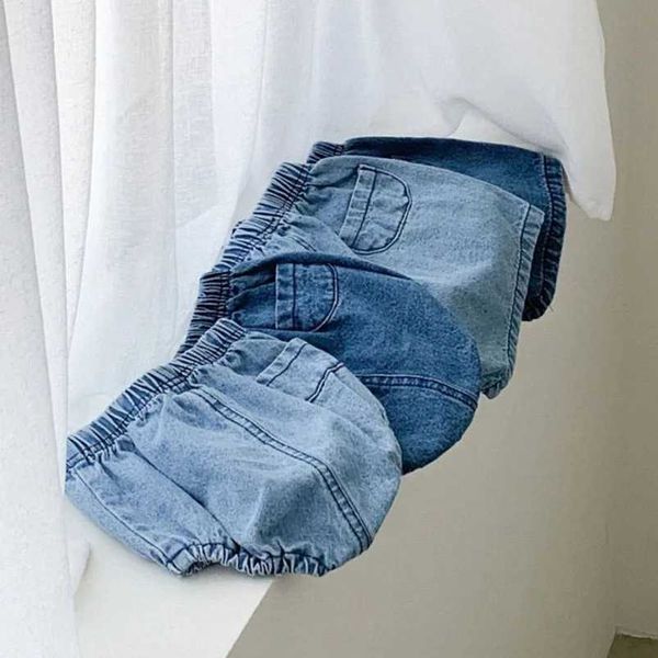 Shorts Soft Boys Girls Girls Bloomer Shorts Denim Kids Short Jeans Children Shorts Shorts Pantaloni Corea Versione Baby Abbigliamento H240425