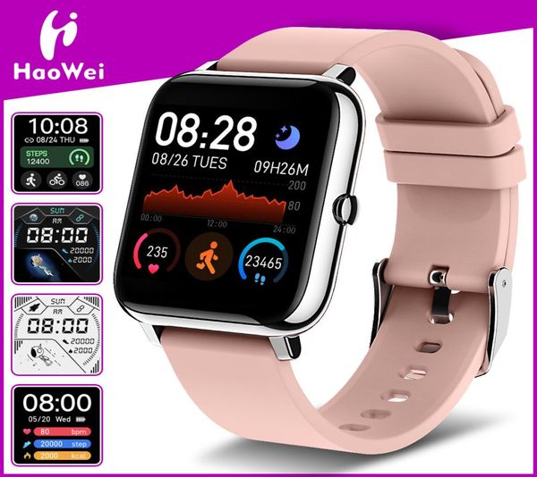 P22 Smart Watch Men Women Sport Relógio Fitness Tracker Bracelet Freqüência cardíaca Monitor Sleep IP67 SmartWatch para o Oppo Android iOS9065478