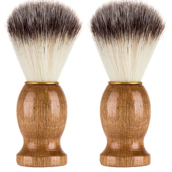 Badger Hair's Men's Reash Brush Salon Uomini per la barba del viso per la pulizia elettrodomestici utensili da rasaio con maniglia di legno per uomini