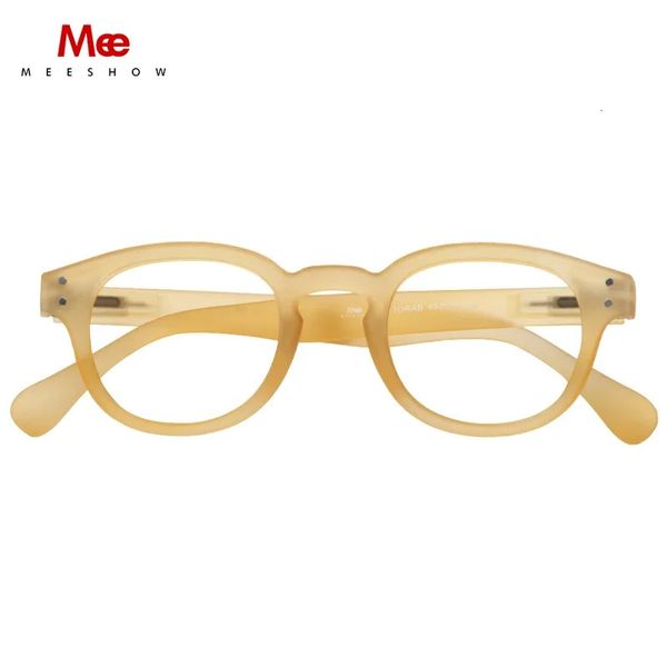 MEESHOW Honey Peach Reading occhiali Retro Europa di qualità in stile Uomini da donna con gli occhiali con lesebrillene 1513 240416 flessibili