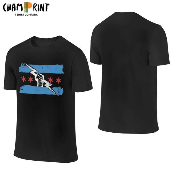 Erkek Tişörtler Erkekler CM Punk Dünyada En İyi Tişört% 100 Pamuk Üstleri Komik Kısa Kol Mürettebatı Tees Plus Boyut T-Shirt T240425