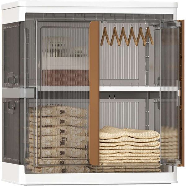 Caixa de armazenamento ao ar livre dobrável com tampas - prateleiras de plástico caixas de armazenamento organizador - estante de estante de estante de escritório - 19 Gal Capacidade
