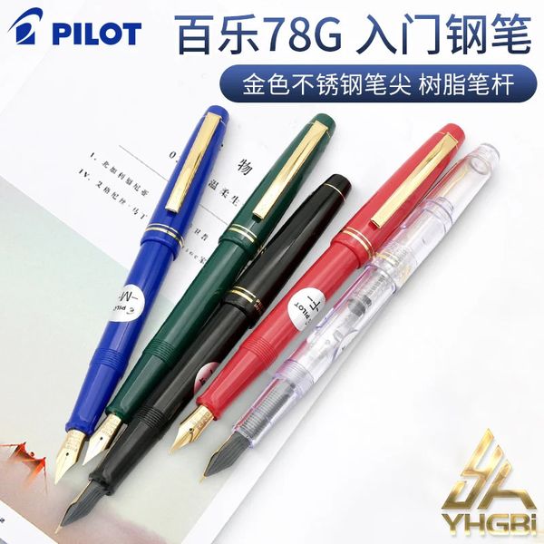 Pilot Fountain Pen Original 78G Lridium Tintenstiftschule Praxis Kalligraphie-Zubehör Con-40 Converter 1PCS 240417