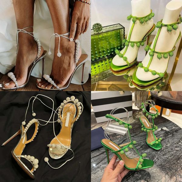 Roman Sandals Fashion Stiletto Heel Женская обувь шариковые подвесные аксессуары в форме.