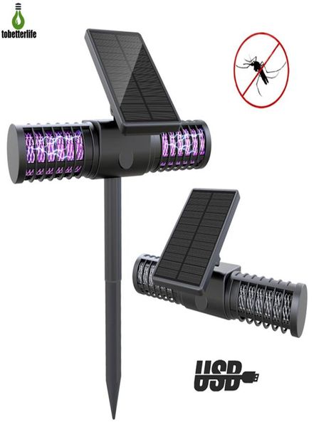 Güneş sivrisinek katil lamba açık hava anti sivrisinek lambası USB böcek katil su geçirmez UV sinek LED sivrisinek tuzağı1717844