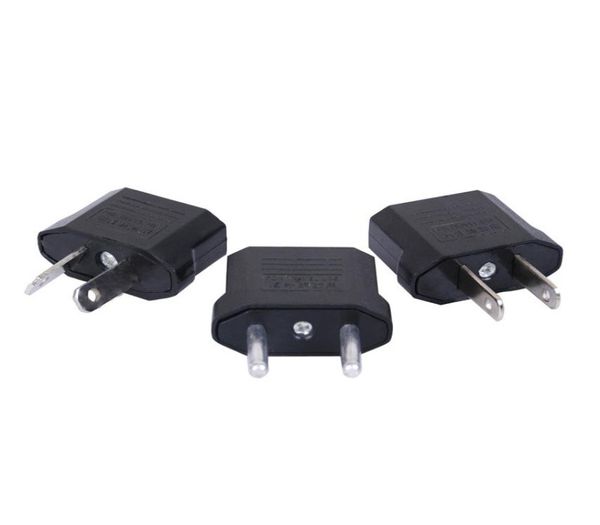 Использование в ЕС AU AC AC AD Adapter Adapter Adapter USA к европейскому черному пластиковому конвертеру MAX 2200W Два контакта DHL4940913