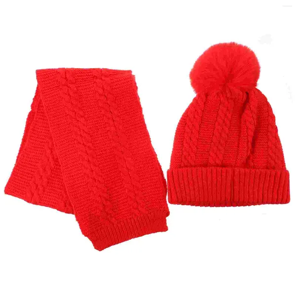 Berretti 1 set semplice boccone al collo comodo cappello da berretto a maglia