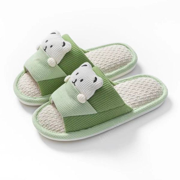 Pantofole per la casa scarpe estive sandali interni graziosi orso signore slip morbido non slip battito per le pantaloncini per la famiglia ABCD14