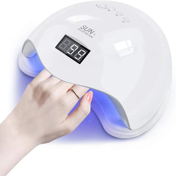 Polho de unha em gel de secador de pregos luz LED LED UV Luz com 4 temporizadores sensor automático LCD Display Professional Nail Art Tools Acessorie 240408