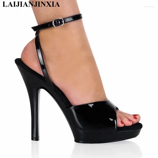 Vestido sapatos laijianjinxia festas sexy casamento 13 cm de altura plataforma de verão lady feminina sandálias