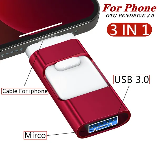 Drive Flash Drive USB 3.0 per iPhone o mirco 1TB 512 GB Stick USB Stick USB 256GB Stick USB Telefono USB Flash Drive 128GB Memory Stick