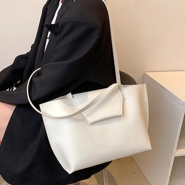 Omuz çantaları 2024 yaz tarzı PU deri kova çantası tasarımcı bayanlar lüks moda büyük marka çanta büyük kapasite