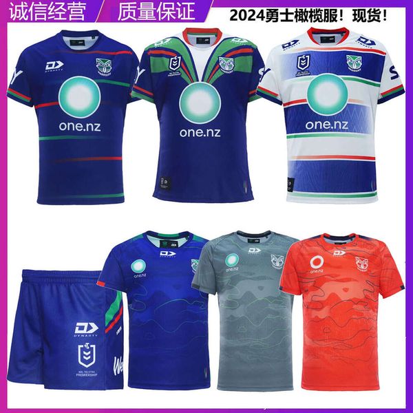 JOGGING 2024NRL ZELAND WARriors Home Away Away Short Manuted Jersey Treining Saconts Rugby Rugby