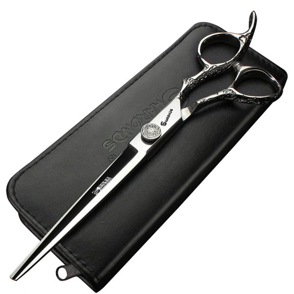 Shears da 6/7 pollici Japan440c Steel Professional Barber Scissors Strumento di progettazione dei capelli Strumento di barbiere Scissori per capelli Scissori Scissori Salon