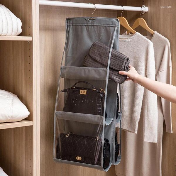 Aufbewahrungsbeutel Kleiderschrank Hanging Bag Schrank Organizer für Hosen Socken T-Shirt Unterwäsche Kleiderschrank Handtasche Bleiderbeutel