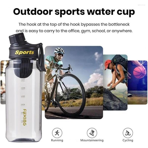 Bottiglie d'acqua Bottiglia riutilizzabile Sport BPA Capacità gratuita con pennarello per il fitness all'aperto