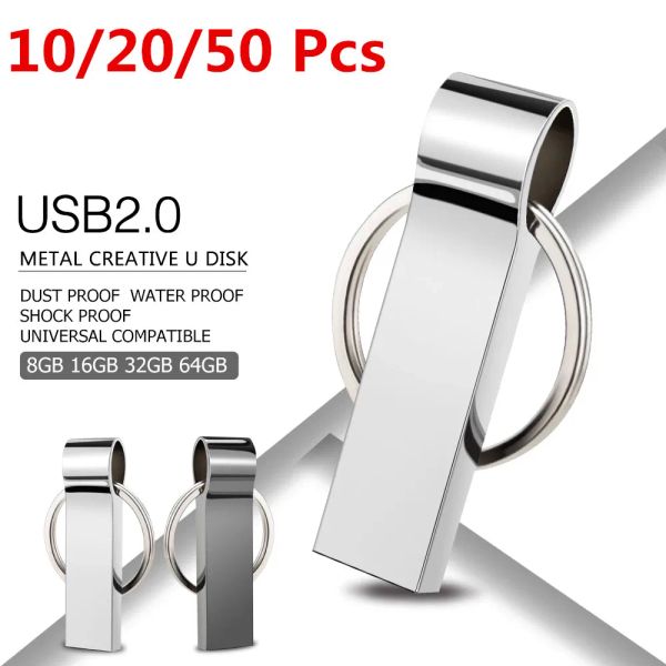 Приводы водонепроницаемой USB Flash Drive 50 PCS Pen Drive 20 PCS U Disk 10 PCS High Speed 4GB 8 ГБ 16 ГБ 32 ГБ 64 ГБ 128 ГБ бесплатно пользовательский логотип