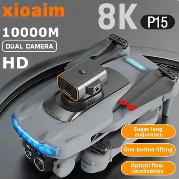 Xiaomi P15 Drone Drone 4K Profesyonel Kamera 8K GPS HD Hava Fotoğrafçılığı Dualcamera Çok yönlü engel kaçınma dron